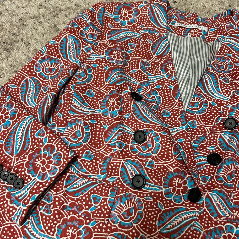 Veronica Beard Multicolor Patterned Blazer - image 7